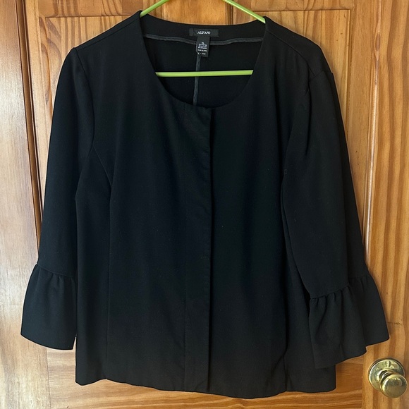 Alfani Women's Elegant Black Blouse - Picture 2 of 7